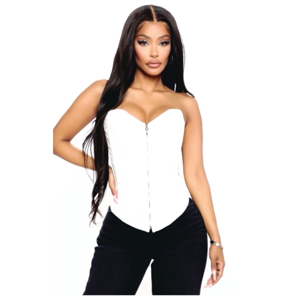 Corset top denim style NEW size small